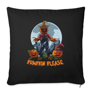 Halloween Pumpkin Horror - Sofa pillowcase 17,3'' x 17,3'' (45 x 45 cm) - black - Front