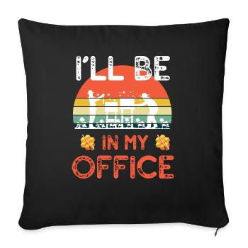 Hive i'll bee in my office gift for beekeeper - Housse de coussin décorative 45 x 45 cm - noir - Devant