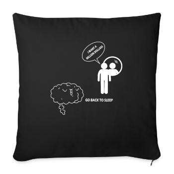 I want a million dollars - Sofa pillowcase 17,3'' x 17,3'' (45 x 45 cm) - black - Front