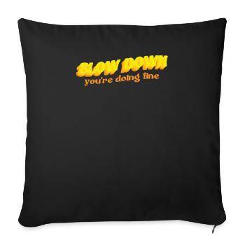 Ralentissez, vous faites une bonne offre - Housse de coussin décorative 45 x 45 cm - noir - Devant
