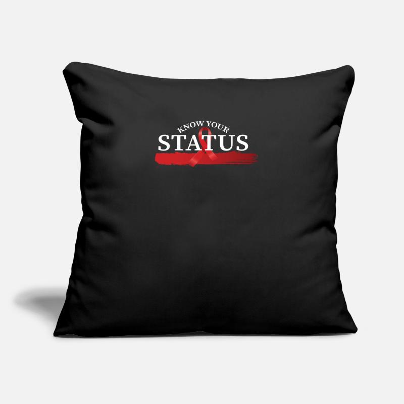 Know your status Bureaucracy Support Blood Sofa pillowcase 17,3'' x 17,3'' (45 x 45 cm)
