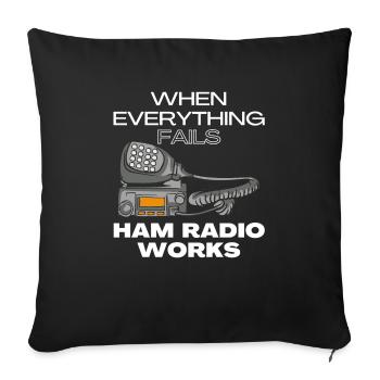 Ham Radio Operator Amateur Radio Amateur Radio Operator - Sofa pillowcase 17,3'' x 17,3'' (45 x 45 cm) - black - Front