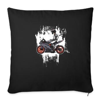 Motorcycle Lifestyle / Motorrad / Motorräder biker - Sofakissenbezug 45 x 45 cm - Schwarz - Vorne
