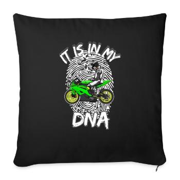 Moto Lifestyle / Moto / Moto motard - Housse de coussin décorative 45 x 45 cm - noir - Devant