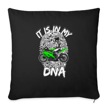 Moto Lifestyle / Moto / Moto motard - Housse de coussin décorative 45 x 45 cm - noir - Devant