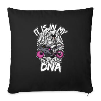 Moto Lifestyle / Moto / Moto motard - Housse de coussin décorative 45 x 45 cm - noir - Devant