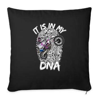Motocross / Enduro / Freestyle mx / Dirtbike retro - Sofa pillowcase 17,3'' x 17,3'' (45 x 45 cm) - black - Front