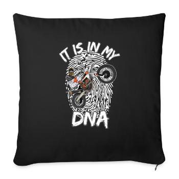 Motocross / Enduro / Freestyle mx / Dirtbike retro - Sofa pillowcase 17,3'' x 17,3'' (45 x 45 cm) - black - Front