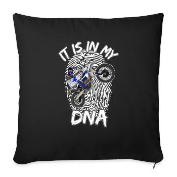 Motocross / Enduro / Freestyle mx / Dirtbike retro - Sofa pillowcase 17,3'' x 17,3'' (45 x 45 cm) - black - Front
