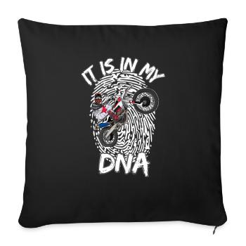 Motocross / Enduro / Freestyle mx / Dirtbike retro - Sofa pillowcase 17,3'' x 17,3'' (45 x 45 cm) - black - Front