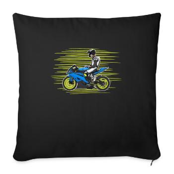 Motorcycle Lifestyle / Motorrad / Motorräder biker - Sofakissenbezug 45 x 45 cm - Schwarz - Vorne