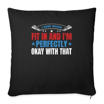 Je ne m’intègre jamais et je suis parfait - Housse de coussin décorative 45 x 45 cm - noir - Devant