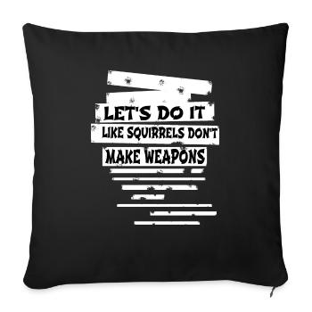 Drôles de dictons Déclaration de paix Coeur Colombe de la paix - Housse de coussin décorative 45 x 45 cm - noir - Devant