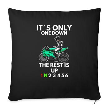 Motorcycle Lifestyle / Motorcycle / Motorcycle biker - Sofa pillowcase 17,3'' x 17,3'' (45 x 45 cm) - black - Front