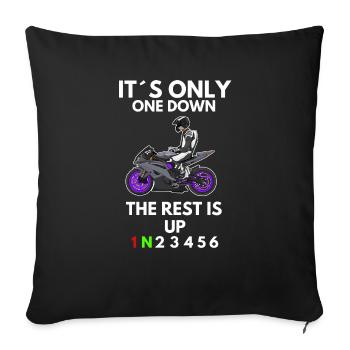Motorcycle Lifestyle / Motorcycle / Motorcycle biker - Sofa pillowcase 17,3'' x 17,3'' (45 x 45 cm) - black - Front