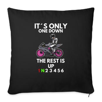 Motorcycle Lifestyle / Motorcycle / Motorcycle biker - Sofa pillowcase 17,3'' x 17,3'' (45 x 45 cm) - black - Front