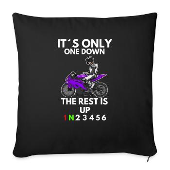 Motorcycle Lifestyle / Motorcycle / Motorcycle biker - Sofa pillowcase 17,3'' x 17,3'' (45 x 45 cm) - black - Front