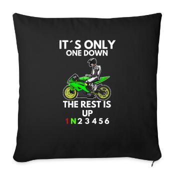 Motorcycle Lifestyle / Motorcycle / Motorcycle biker - Sofa pillowcase 17,3'' x 17,3'' (45 x 45 cm) - black - Front