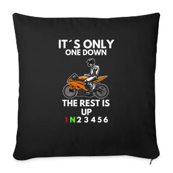Motorcycle Lifestyle / Motorcycle / Motorcycle biker - Sofa pillowcase 17,3'' x 17,3'' (45 x 45 cm) - black - Front