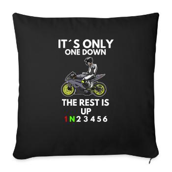 Motorcycle Lifestyle / Motorcycle / Motorcycle biker - Sofa pillowcase 17,3'' x 17,3'' (45 x 45 cm) - black - Front