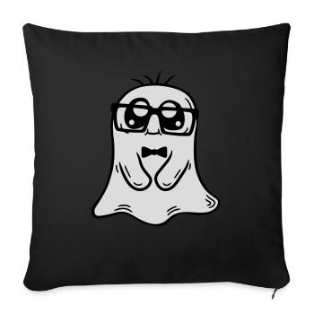 Little Nerd Ghost Comic - Sofa pillowcase 17,3'' x 17,3'' (45 x 45 cm) - black - Front