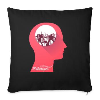 In your head Zombie - Housse de coussin décorative 45 x 45 cm - noir - Devant