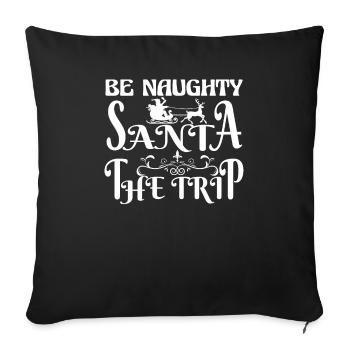 Seien Sie Frecher Weihnachtsmann Das Rentierzitat - Sofakissenbezug 45 x 45 cm - Schwarz - Vorne