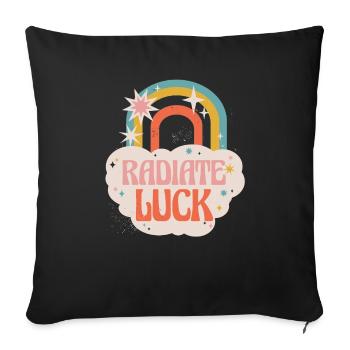 Radiate positivity Rainbow Dwarf Clouds - Sofa pillowcase 17,3'' x 17,3'' (45 x 45 cm) - black - Front