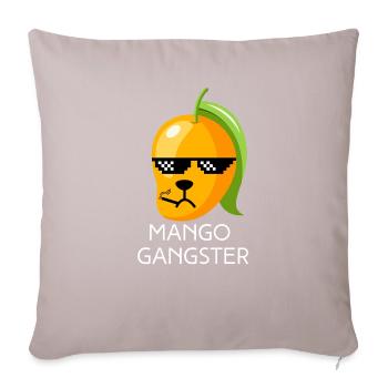 Mango Gangster Obst Zigarette Schwarze Brille - Sofakissenbezug 45 x 45 cm - helles Taupe - Vorne