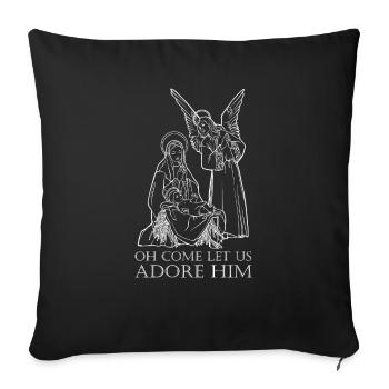 Oh, adorons-le, nouveau-nés - Housse de coussin décorative 45 x 45 cm - noir - Devant