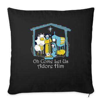 Oh, adorons-le, nouveau-nés - Housse de coussin décorative 45 x 45 cm - noir - Devant