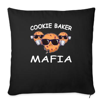 Сookie Baker Mafia Cook Chef Christmas Magic - Sofa pillowcase 17,3'' x 17,3'' (45 x 45 cm) - black - Front