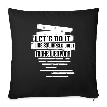 contre-culture hippie présent amour citation drôle - Housse de coussin décorative 45 x 45 cm - noir - Devant