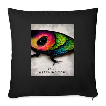Un thème intéressant comme dans les films pour les amoureux de la peur - Housse de coussin décorative 45 x 45 cm - noir - Devant