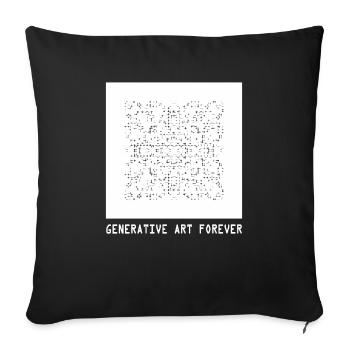 Generative Kunst Programmiert Für Immer Bildcode - Sofakissenbezug 45 x 45 cm - Schwarz - Vorne