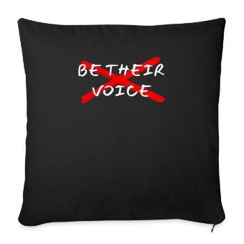 Soyez votre métier linguistique de la - Housse de coussin décorative 45 x 45 cm - noir - Devant