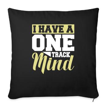 Ich Habe Eine One -Track - Sofakissenbezug 45 x 45 cm - Schwarz - Vorne