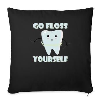 Go floss - Sofa pillowcase 17,3'' x 17,3'' (45 x 45 cm) - black - Front