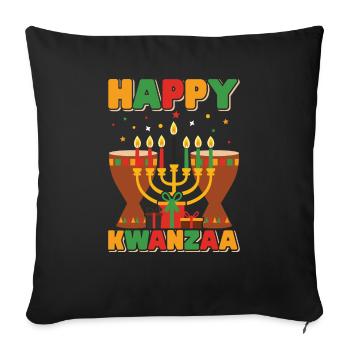 Happy Kwanzaa Imani Faith Traditions - Sofa pillowcase 17,3'' x 17,3'' (45 x 45 cm) - black - Front