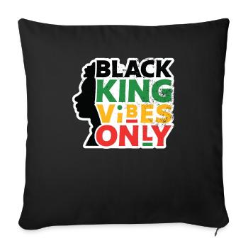 Black King ne résonne qu’avec les traditions - Housse de coussin décorative 45 x 45 cm - noir - Devant