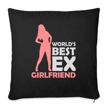 La meilleure ex petite amie du monde - Housse de coussin décorative 45 x 45 cm - noir - Devant