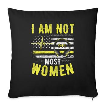 Je ne suis pas x la plupart des femmes - x répartiteur - Housse de coussin décorative 45 x 45 cm - noir - Devant