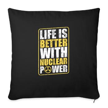 Nuclear Energy Radiation Nuclear Power Engineer - Sofa pillowcase 17,3'' x 17,3'' (45 x 45 cm) - black - Front