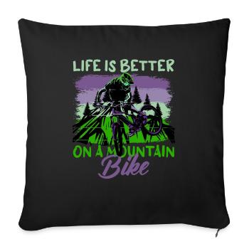 Unbenanntes Projekt 46 - Housse de coussin décorative 45 x 45 cm - noir - Devant