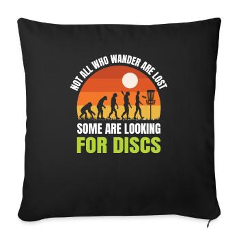 Not everyone who hikes is lost - Sofa pillowcase 17,3'' x 17,3'' (45 x 45 cm) - black - Front