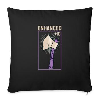 Larp | Live-action role-playing game | Larps | Larp - Sofa pillowcase 17,3'' x 17,3'' (45 x 45 cm) - black - Front