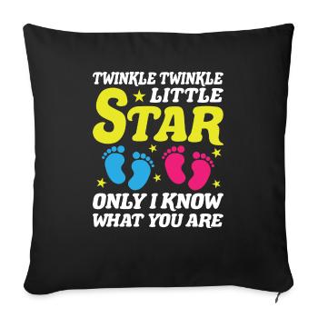 Twinkle Twinkle Little Star sexual partner - Sofa pillowcase 17,3'' x 17,3'' (45 x 45 cm) - black - Front
