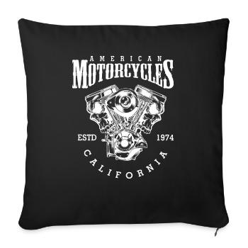 American Motorcycles Vintage Design - Sofakissenbezug 45 x 45 cm - Schwarz - Vorne