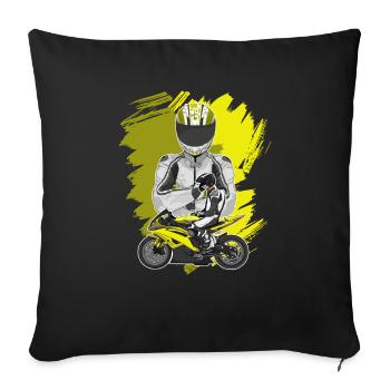 Motorcycle Lifestyle / Motorrad / Motorräder biker - Sofakissenbezug 45 x 45 cm - Schwarz - Vorne
