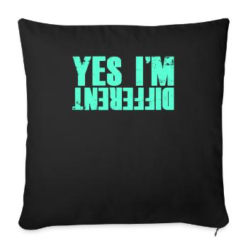 Yes, I am another gift party myself - Sofa pillowcase 17,3'' x 17,3'' (45 x 45 cm) - black - Front